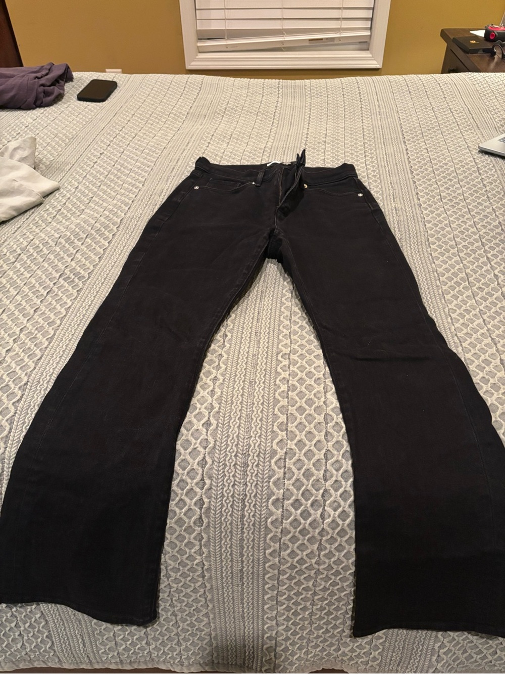 LOFT Black Bootcut Jeans with Subtle Flare